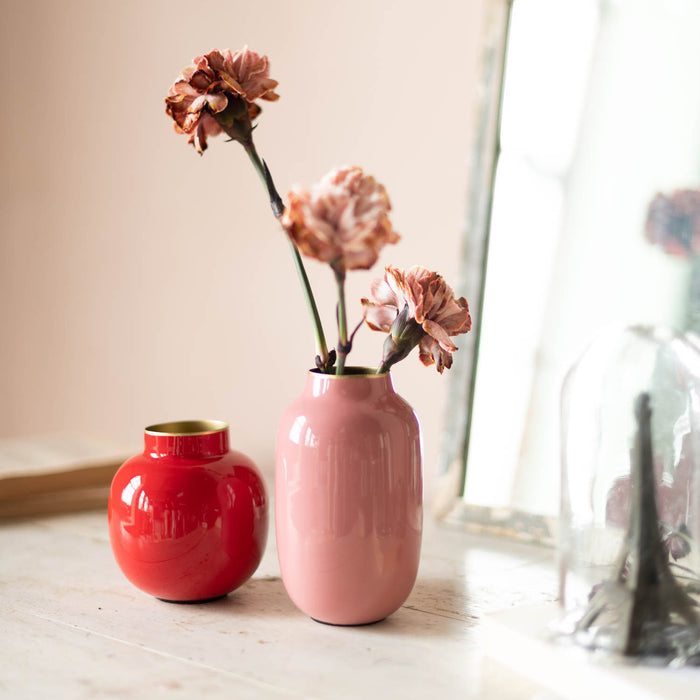 Pip Studio Mini Vases Oval & Round - Set van 2 - Roze en Rood