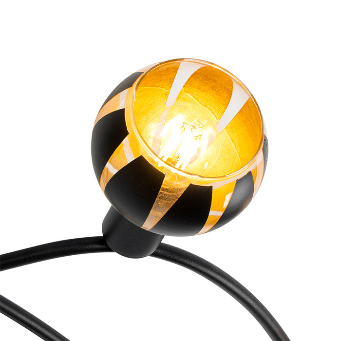 QAZQA Plafondlamp melone - Zwart - Modern - L 1010mm