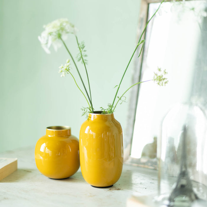 Pip Studio Mini Vases Oval & Round - Set van 2 - Geel