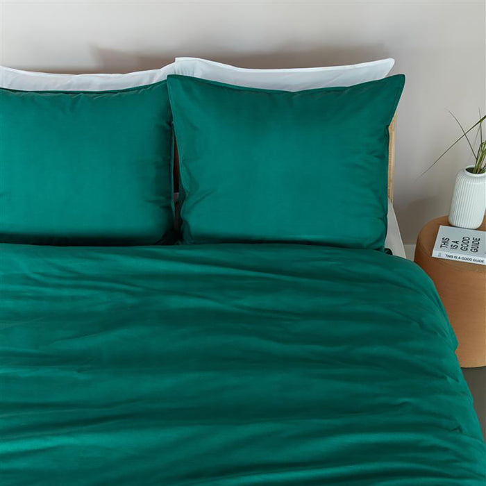 Beddinghouse Reuse Dekbedovertrek 200 x 200/220 cm - Donkergroen