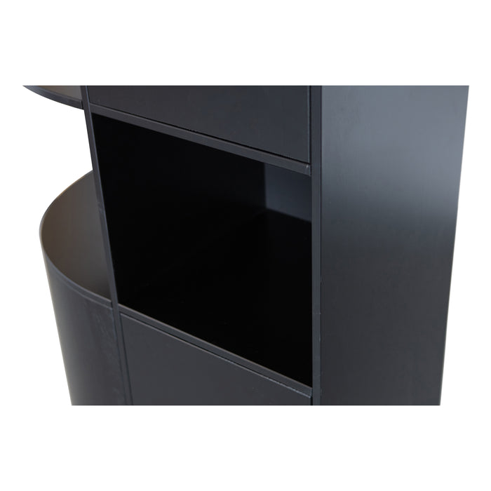 WOOOD Finca Opbergkast Rond Links - Grenenhout