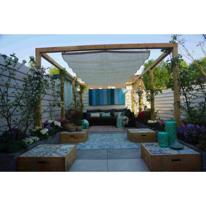 Nesling Harmonica Schaduwdoek Antraciet 290 x 400 cm