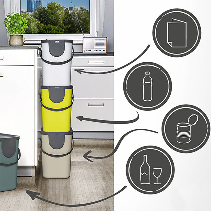 Rotho Albula Afvalscheidingsprullenbak 25 L