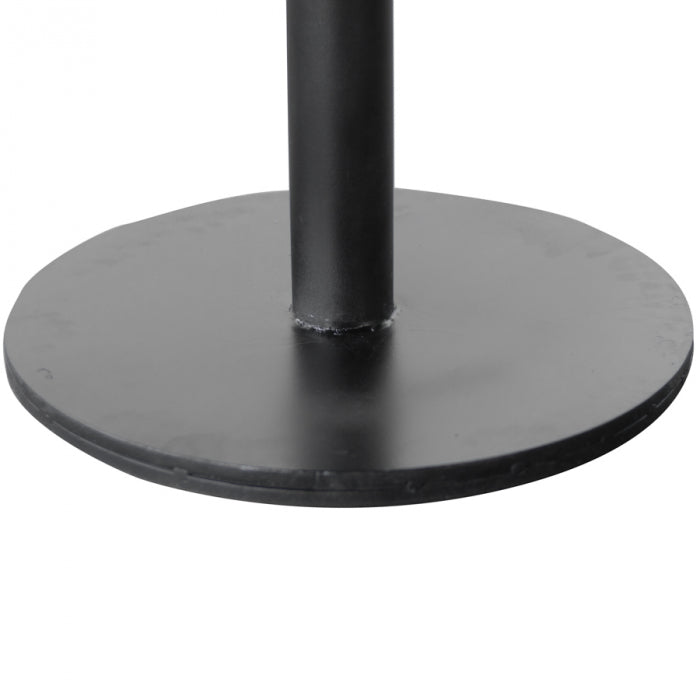 Giga Meubel - Eettafel Rond - Zwart Mangohout - 130x130x78cm - Dinand