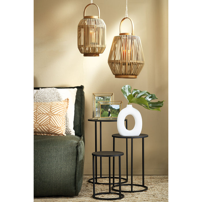 Mica Decorations Havard Windlicht - H33 x Ø23 cm - Bruin