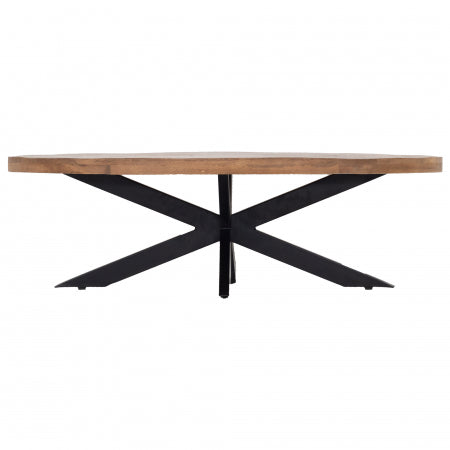 Giga Meubel - Salontafel Ovaal Naturel - Mangohout - 130x70x40cm