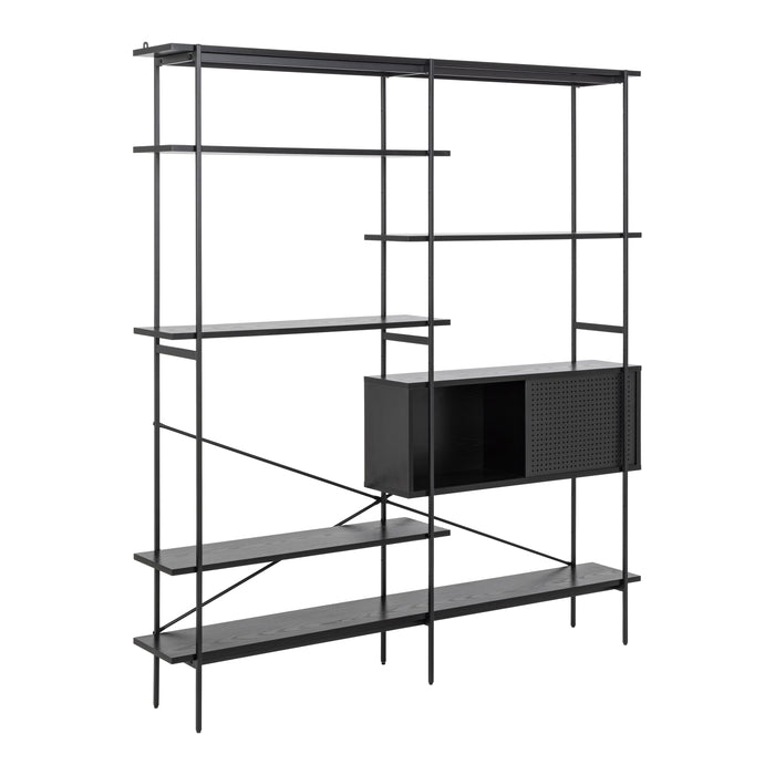 by fonQ basic Sleek Stellingkast B 172 cm - Ash Black