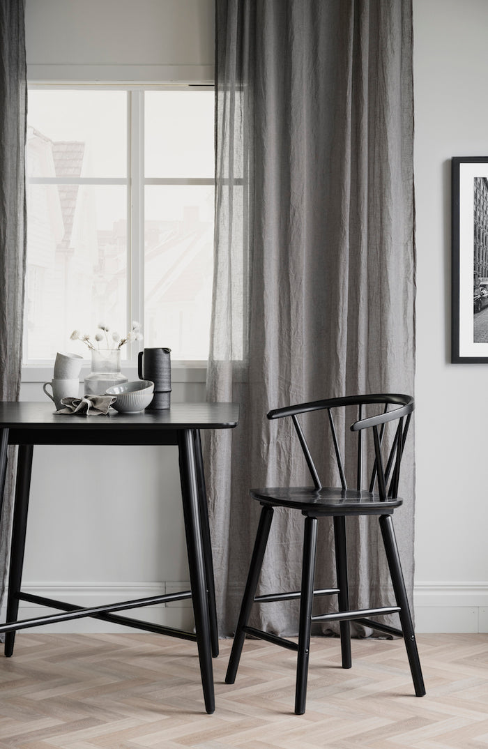 Rowico Lotta Bartafel Vierkant - L90 X B90 X H91 Cm - Zwart