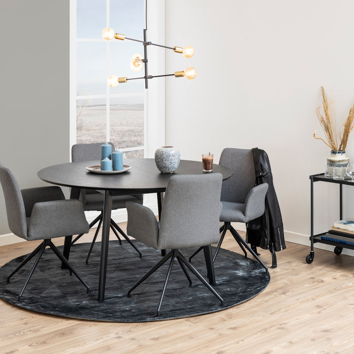 by fonQ basic Crow Eettafel - Ø 140 cm - Zwart