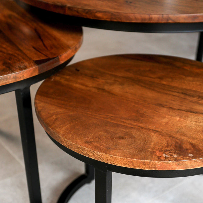 Dimehouse Industriële salontafel set van 3 Cedric