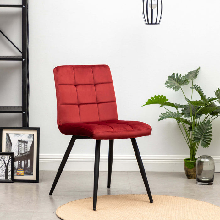 Furnihaus Eetkamerstoel Collin - Bordeaux - Set van 6