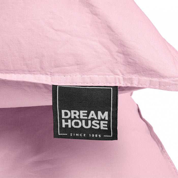 Dekbedovertrek Stone Washed - 100% Natuurlijk - Roze - 140x220cm