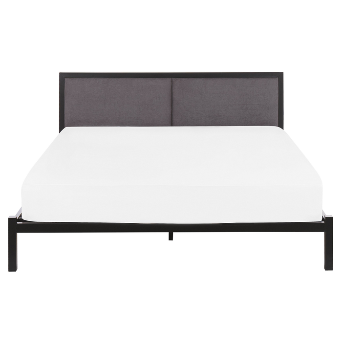 Beliani - CLAMART - Tweepersoonsbed - Zwart - 160 x 200 cm - Metaal