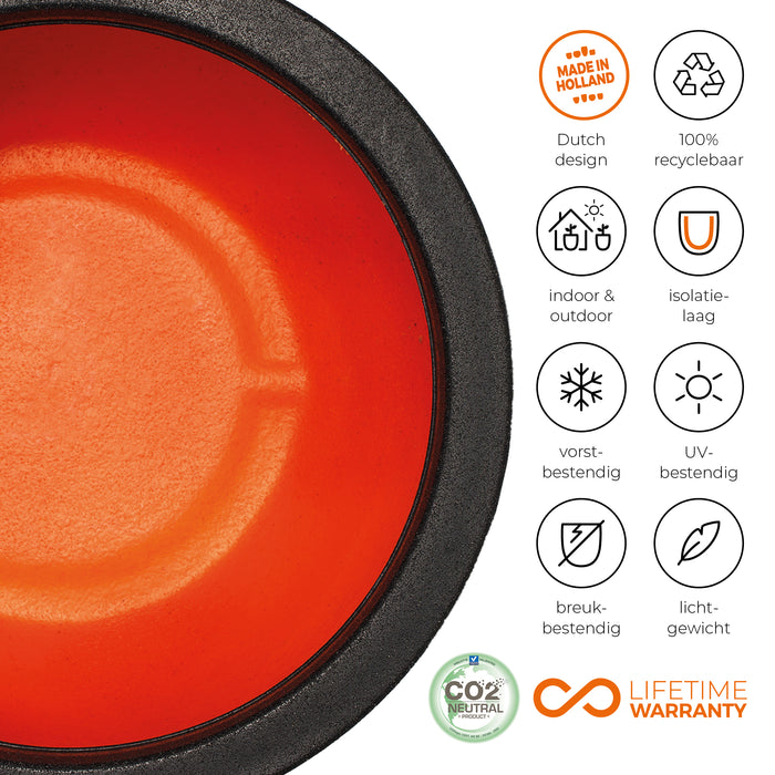 Capi Europe Arc Granite Bloempot Ø 75 cm - Antraciet