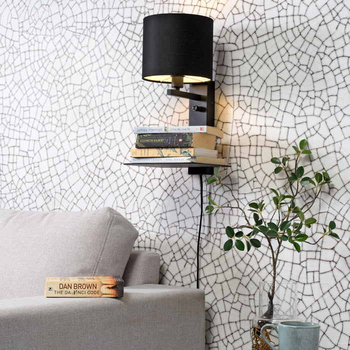 it's about RoMi Florence Wandlamp H 42 - Zwart / Zwart