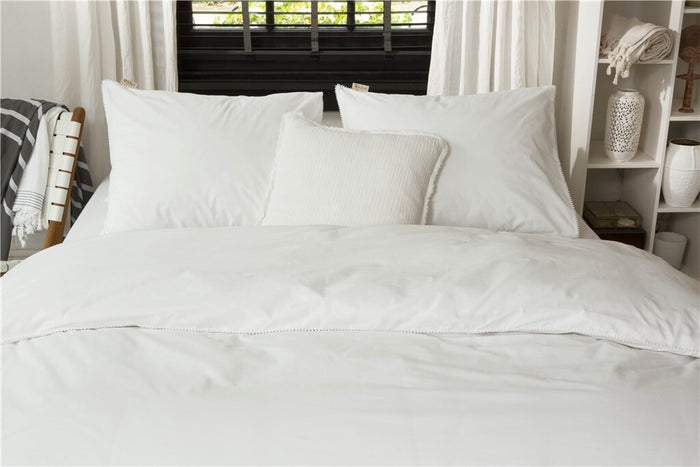 Walra - Dekbedovertrek Pretty Pom Pom - 240x220 - Wit