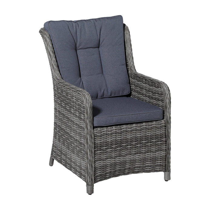 Madison Wicker - Dining Set Outdoor - Manchester Denim Grey - 46x95