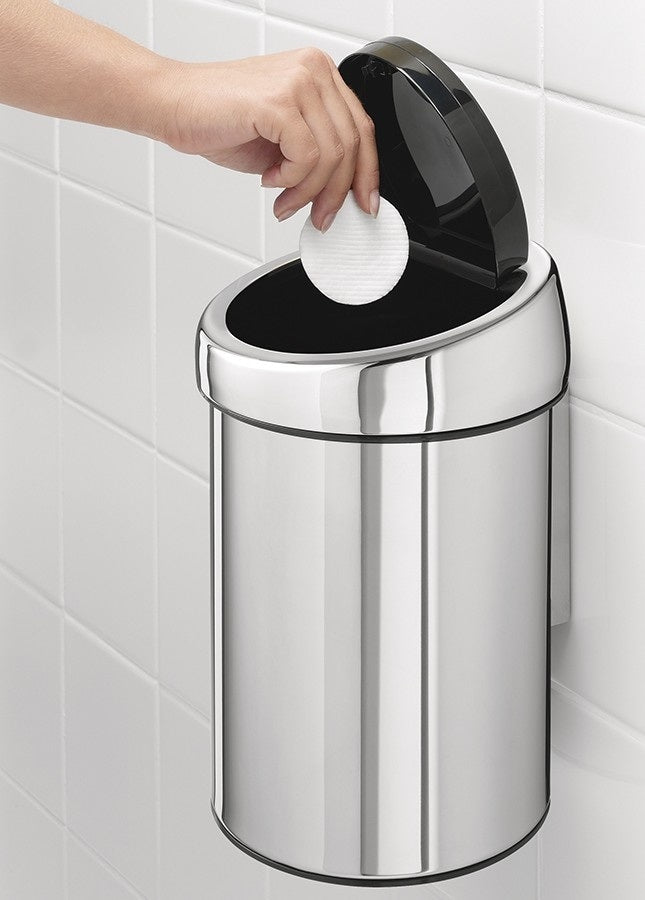 Brabantia Touch Bin Wandafvalemmer 3 Liter Glans