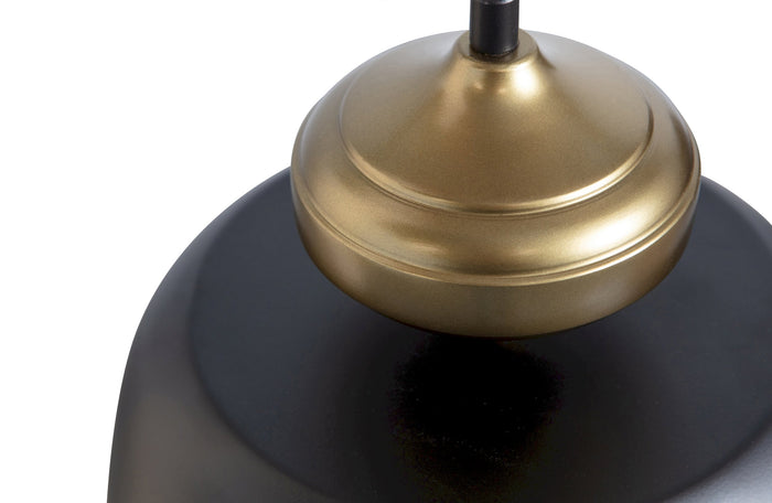 WOOOD Linne Hanglamp - Metaal - Zwart - 34x31x31