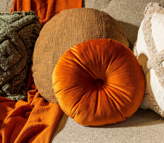 Dutch Decor - ABEY - Sierkussen van katoen 50 cm Tobacco Brown - bruin