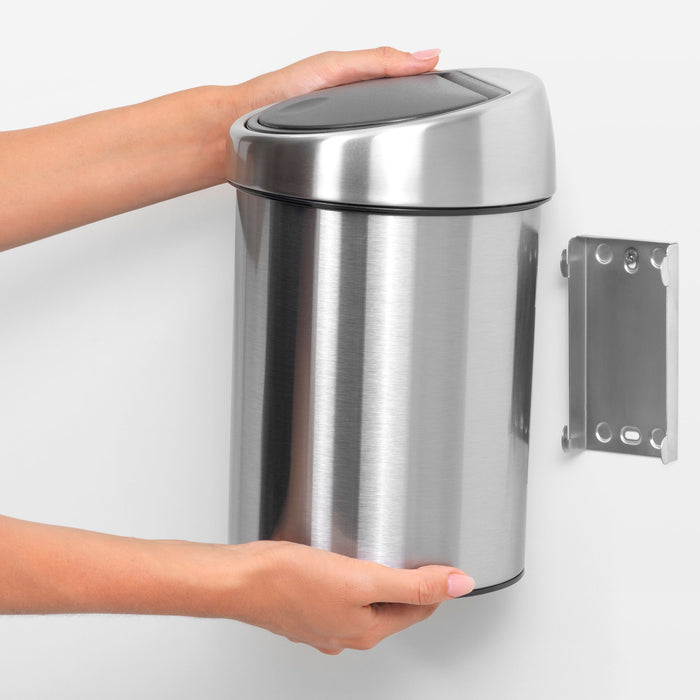 Brabantia Touch Bin Wandafvalemmer 3 Liter Vingerafdrukvrij