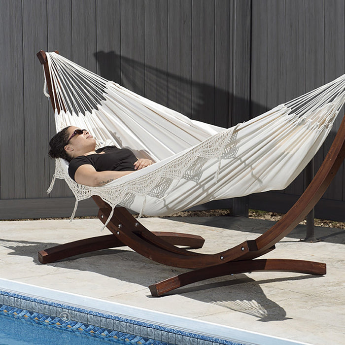 Vivere Double Cotton Hangmat met Standaard