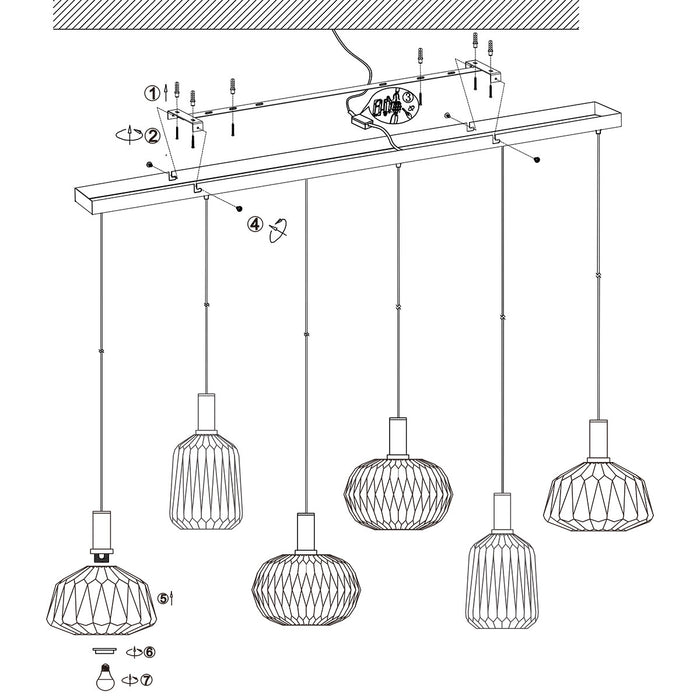 Steinhauer Hanglamp modern - Glas - Wit