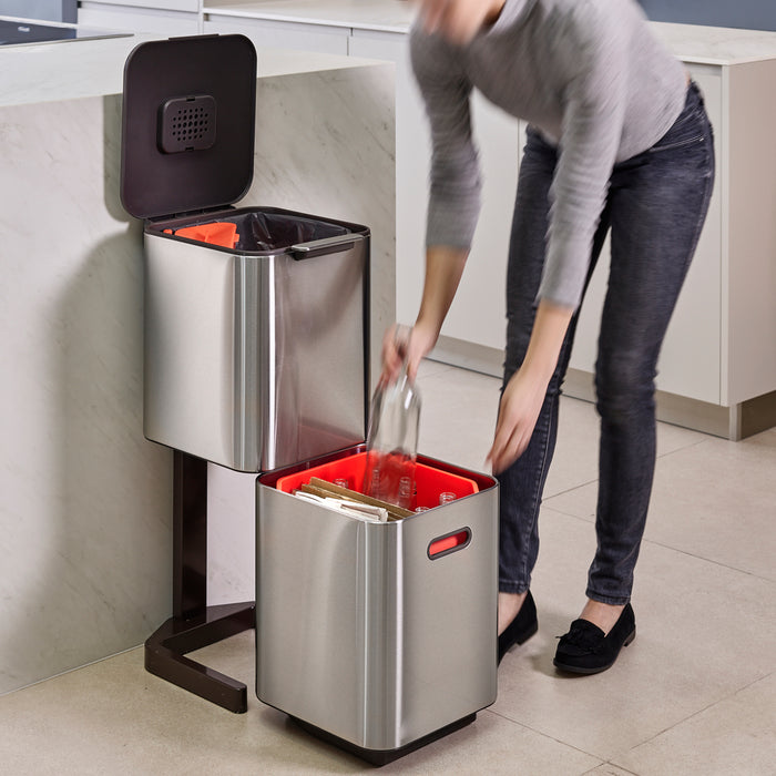 Joseph Joseph Intelligent Waste Afvalemmer Totem Compact 40 Liter (2x20 Liter)