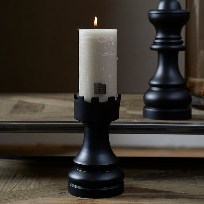 Riviera Maison Chess Play Tower Candle Holder - 10.0x10.0x18.0 cm