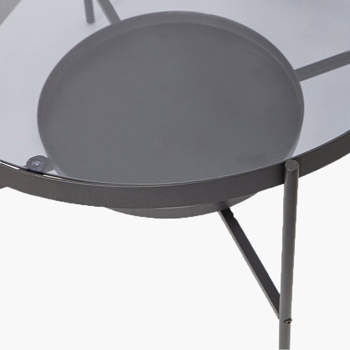 WOOOD Salontafel Jitske - Metaal - Zwart - 46x80x80