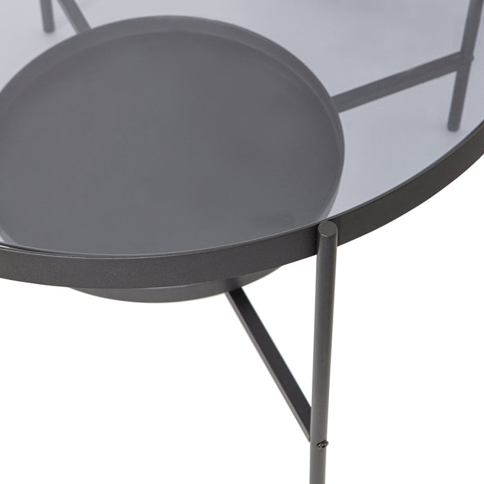 WOOOD Salontafel Jitske - Metaal - Zwart - 46x80x80