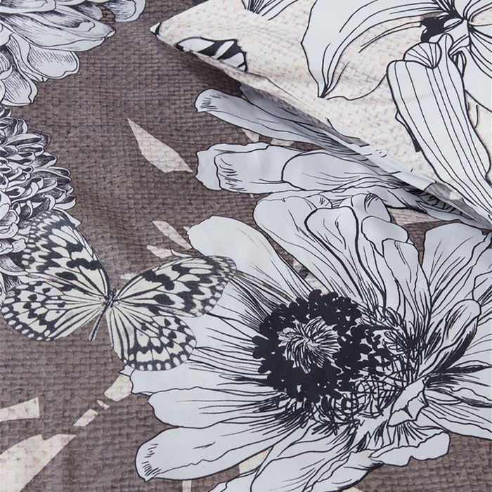 Beddinghouse Black Garden Dekbedovertrek 200 x 220 cm - Naturel