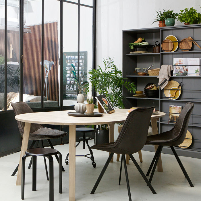 WOOOD Lange Jan Uitschuifbare Eettafel 120 x 200 cm - Whitewash Eiken