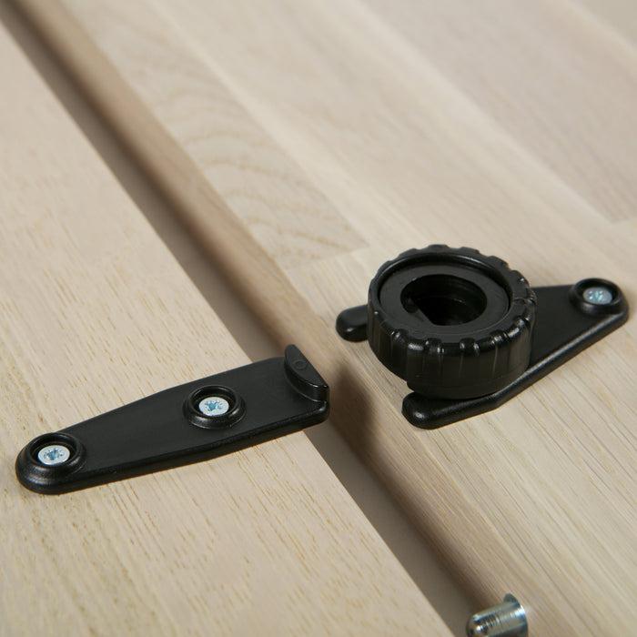 WOOOD Lange Jan Uitschuifbare Eettafel 120 x 200 cm - Whitewash Eiken