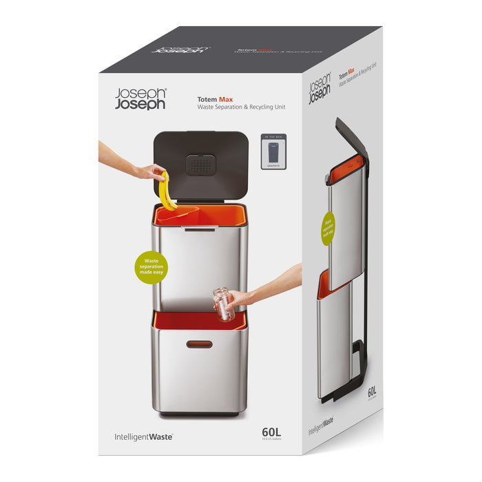 Joseph Joseph Intelligent Waste Afvalemmer Totem Max 60 Liter (30+30 Liter)