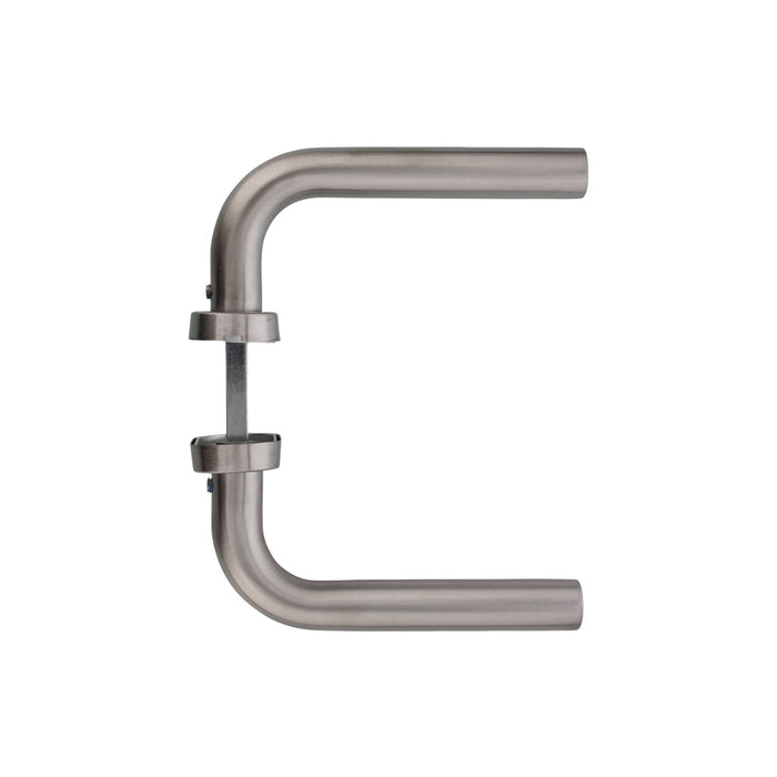 Intersteel Deurkruk Recht op ovaal rozet rvs geborsteld