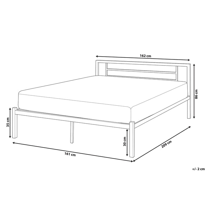 Beliani - CUSSET - Tweepersoonsbed - Zwart - 160 x 200 cm - Metaal