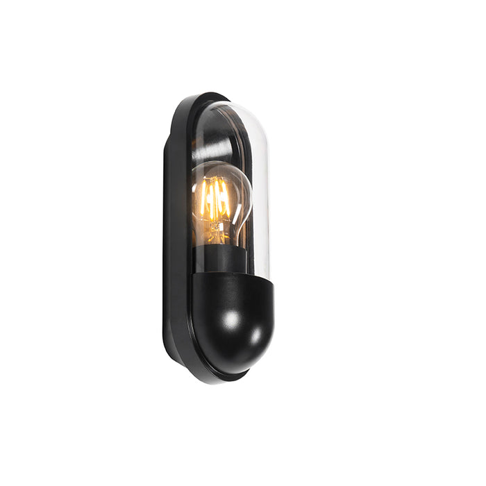 QAZQA Moderne buiten wandlamp zwart IP54 - Stockholm