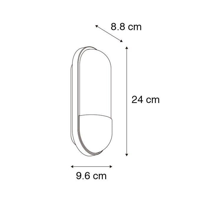 QAZQA Moderne buiten wandlamp zwart IP54 - Stockholm