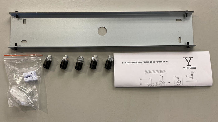 Ylumen Plafondplaat 100 x 8 cm - zonder gaten - zwart