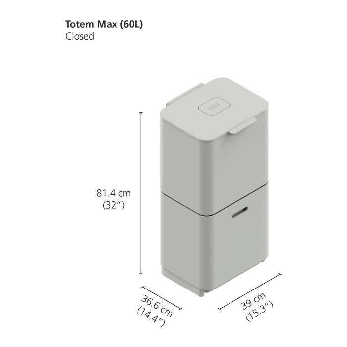 Joseph Joseph Intelligent Waste Afvalemmer Totem Max 60 Liter (30+30 Liter)