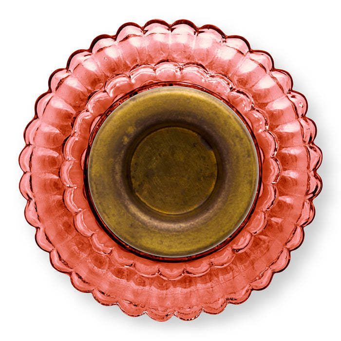 Pip Studio Glazen Kandelaar - Set van 2 - Roze