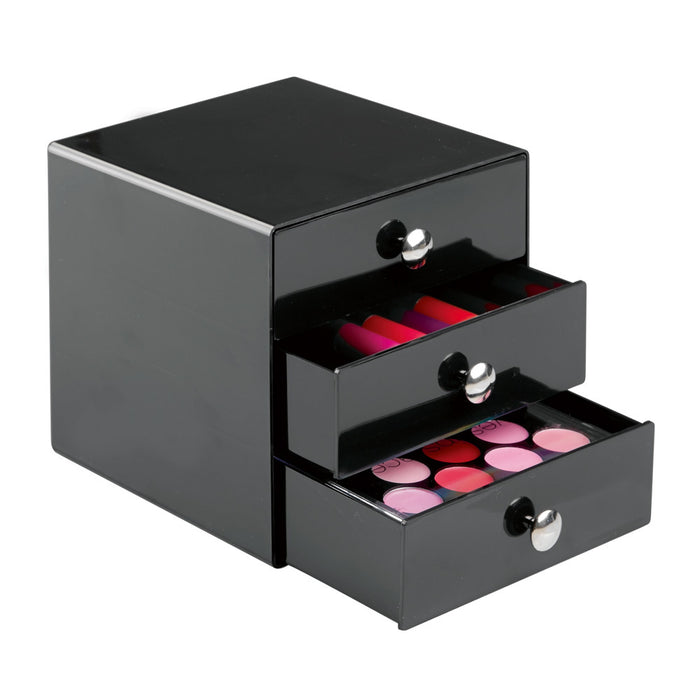 iDesign - Ladekast, Make-up Organizer, 3 Lades, 16.5 x 16.5 x 16.5 cm,