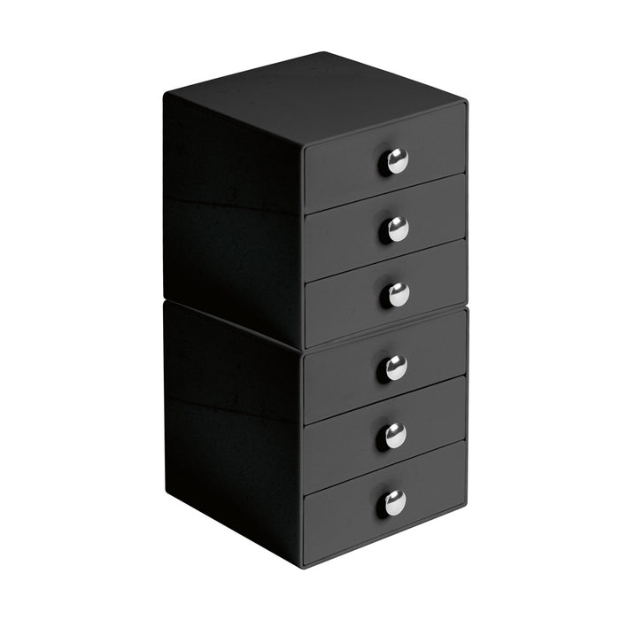 iDesign - Ladekast, Make-up Organizer, 3 Lades, 16.5 x 16.5 x 16.5 cm,