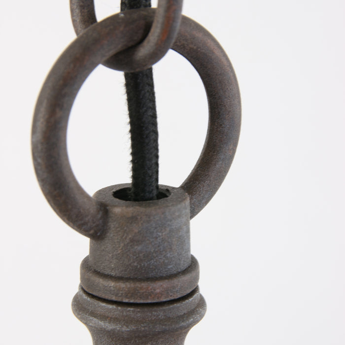 Mexlite - hanglamp - Eliga - bruin - glas metaal - Ø 40cm - E27 - 7636B