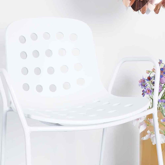 TOOU HOLI Holes tuinstoel - Met armleuningen - Wit