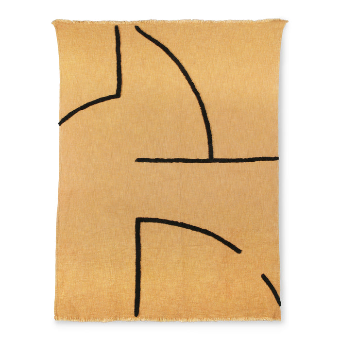 HKliving Plaid 130 x 170 cm - Oker