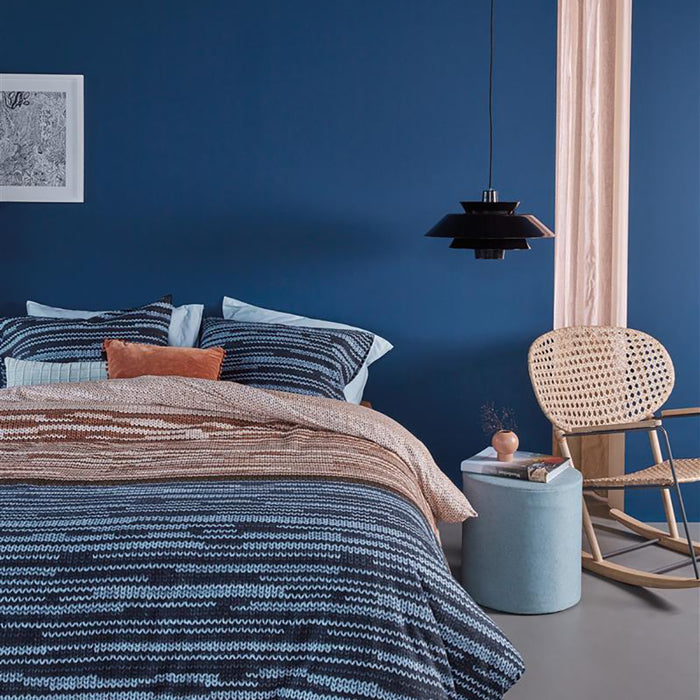 Beddinghouse Fardau Dekbedovertrek 140 x 220 cm - Blauw