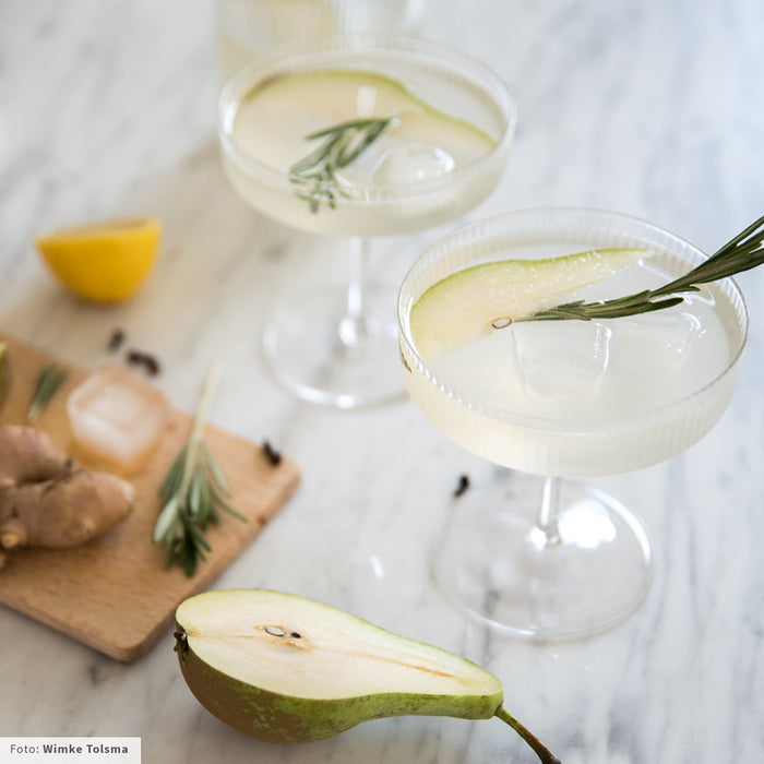 Ferm Living Ripple Coupe Champagneglazen 2 st. - Clear