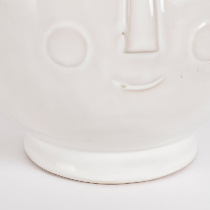 Mica Decorations Vaas - L16,5 x B13,5 x H25 cm - Wit